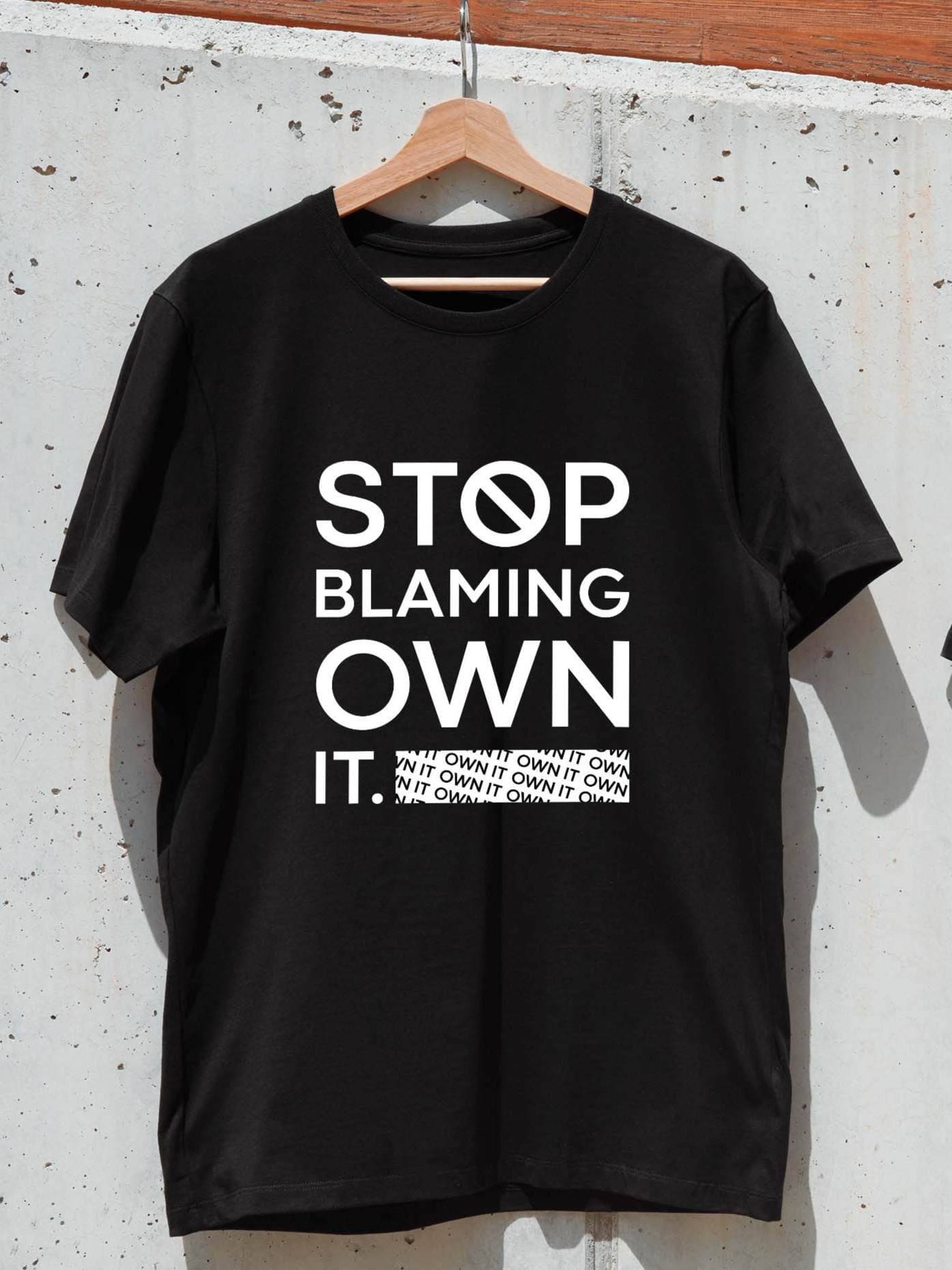 Stop Blaming Own It - Regular Black Tee
